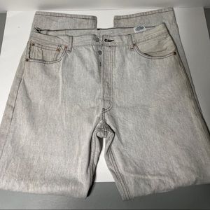 Levis Mens 501xx Gray/White Jeans- Sz38x34 Red Tag Measurements